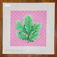 Botanical - Curvy Leaves on Pink