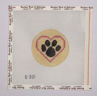 Paw Print Heart
