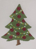 Red Rose & Garland Tree with stitch guide
