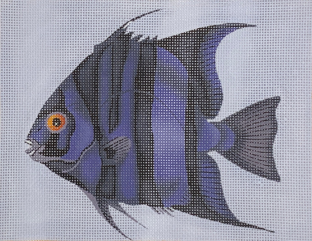 Tropical Fish - Black/Purple | Needlepoint Destashing