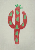 Red Cactus with Trees

