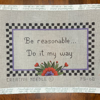 Be Reasonable