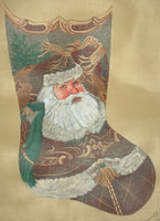 Burgundy Santa Stocking
