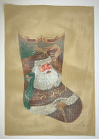Burgundy Santa Stocking

