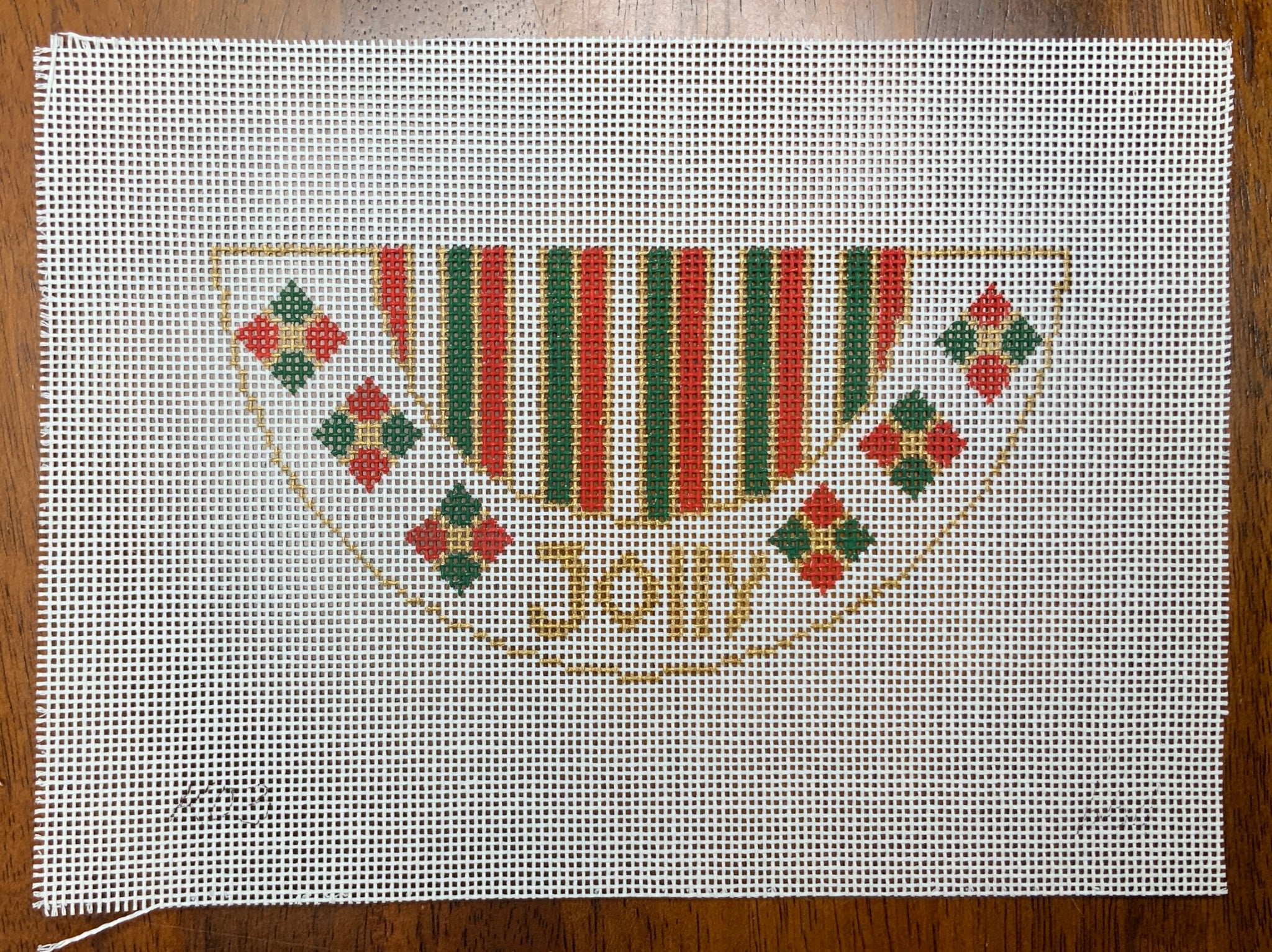 Jolly Kiss Needlepoint Destashing