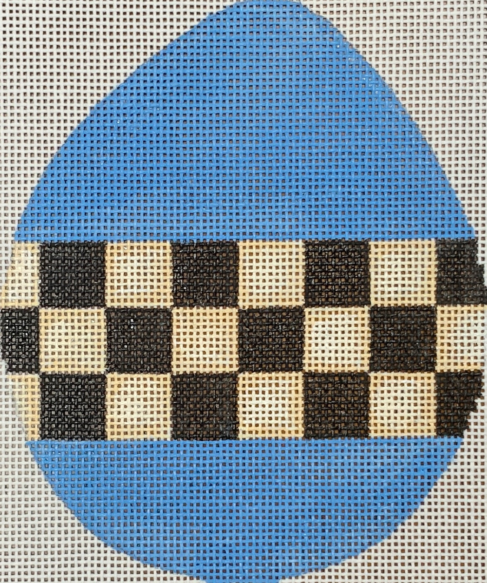 Checkered Egg - Blue