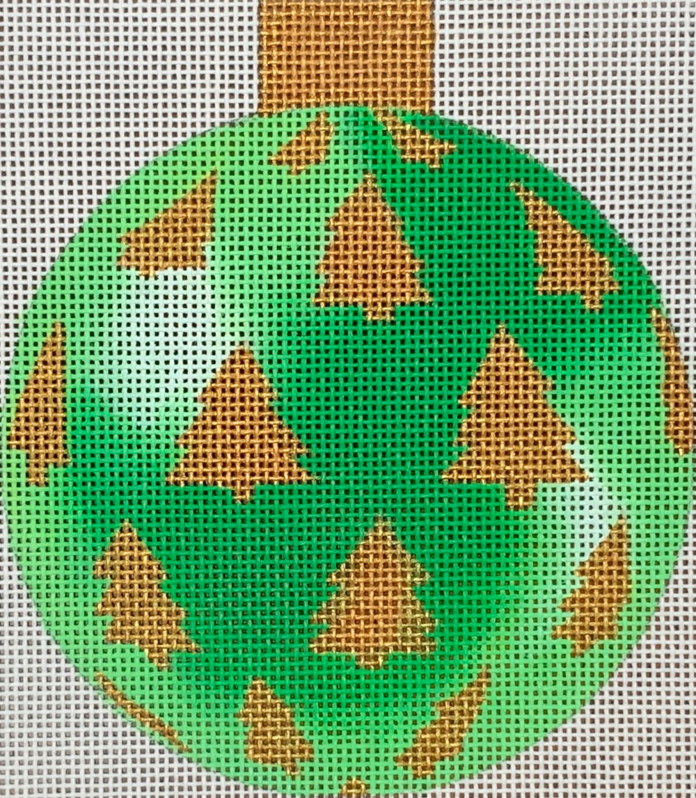 Green and Gold Trees Ornament