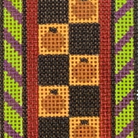 Halloween Ribbon Candy - Pumpkin Checks