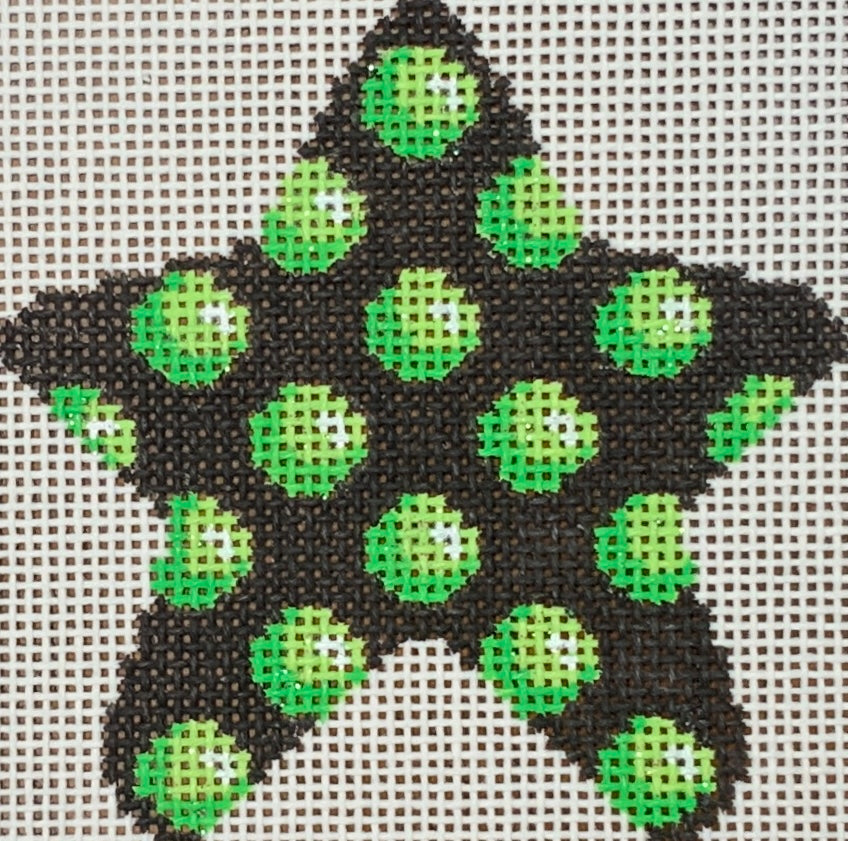 Lime Coin Dot Halloween Mini Star