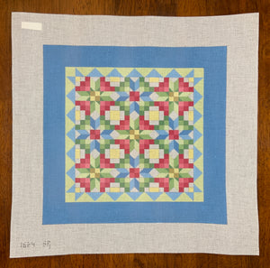 Square Patch Floral Quilt