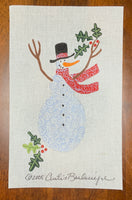 Snowman with Holly
