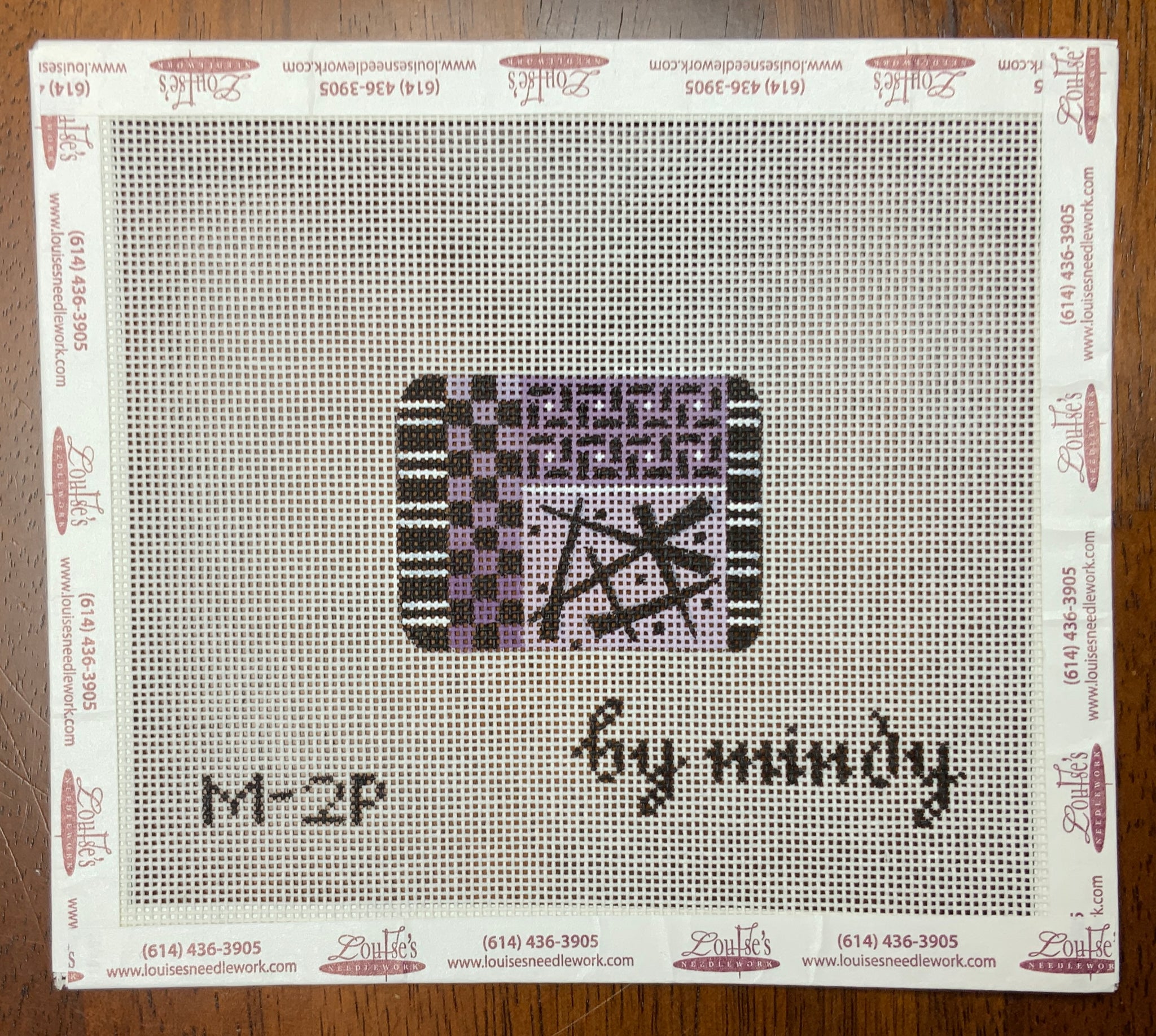 Mini Purple Insert Needlepoint Destashing