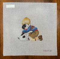Boy with Dog
