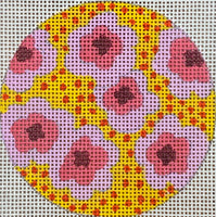 Pink Flowers/Orange Dots
