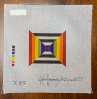Black and White Rainbow Square
