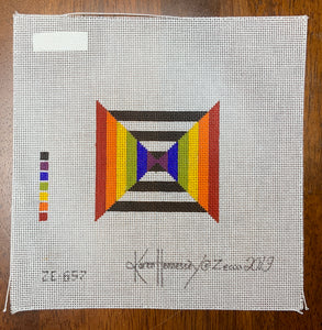 Black and White Rainbow Square