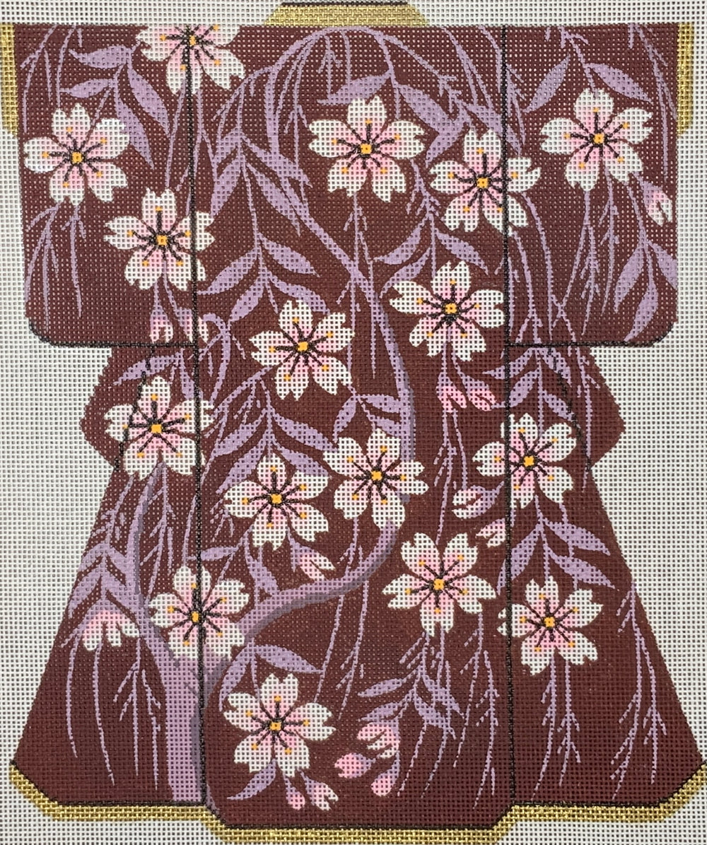 Purple Cherry Blossom Kimono