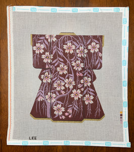 Purple Cherry Blossom Kimono