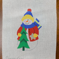 Snowman with Tree