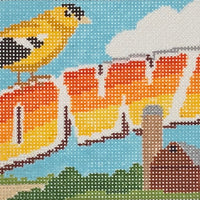 Iowa Postcard Lettering