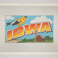 Iowa Postcard Lettering