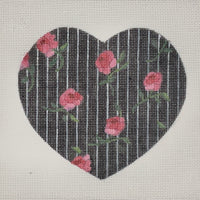 Striped Rose Heart