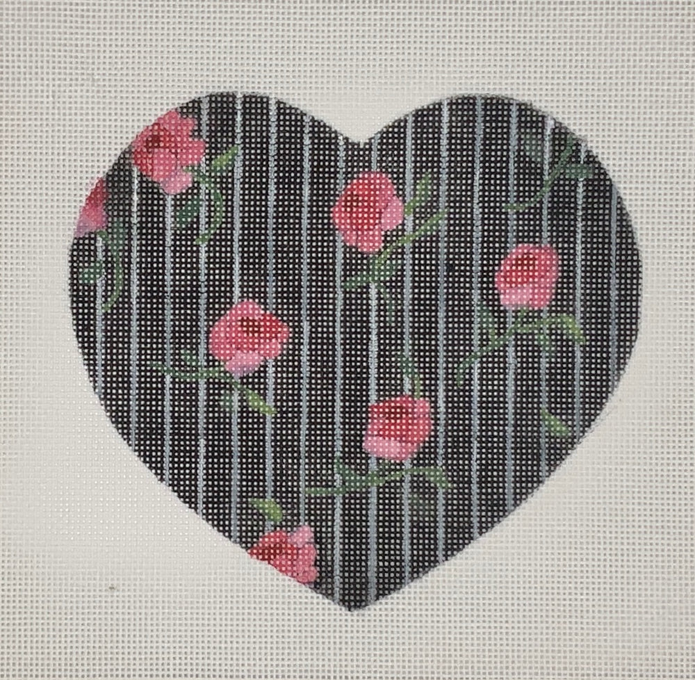 Striped Rose Heart