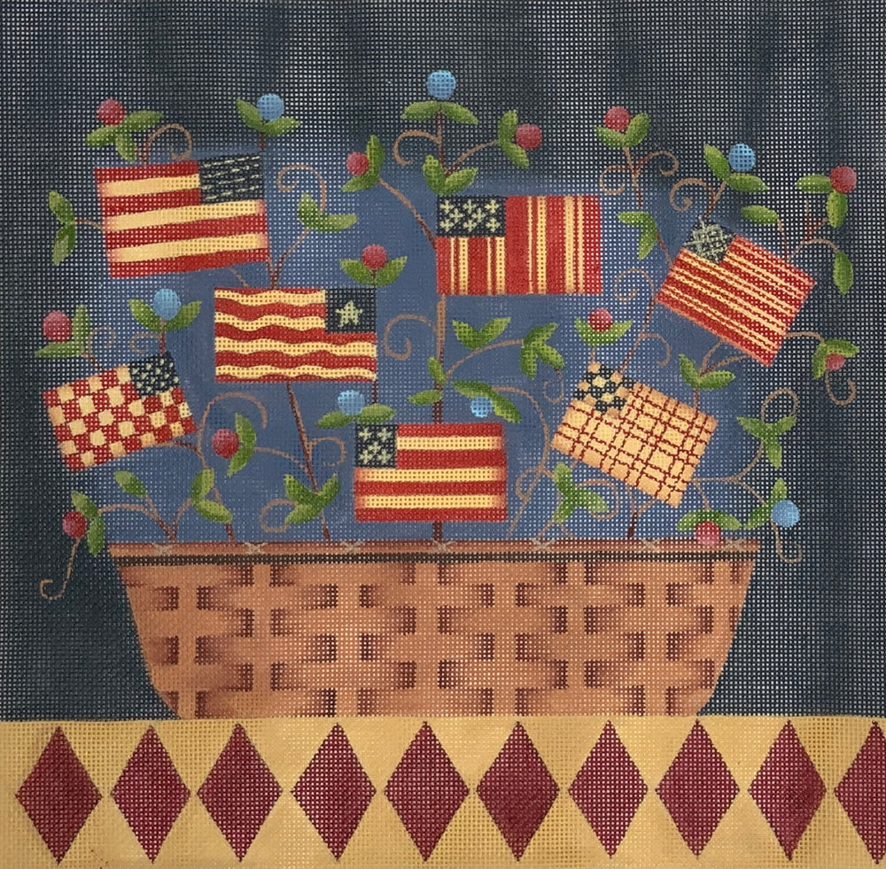 Shaker Basket with stitch guide