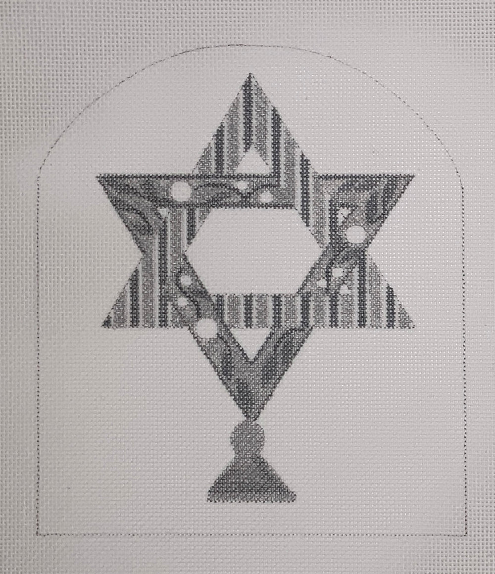 Star of David with stitch guide