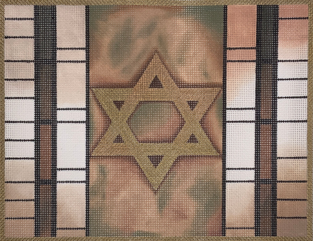 Gold Geometric Tallis Bag