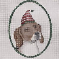 Beagle w/ Red & White Cap