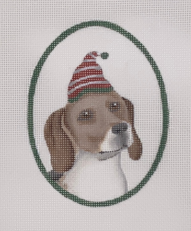Beagle w/ Red & White Cap
