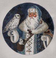 Blue Arctic Santa w/Arctic Owl
