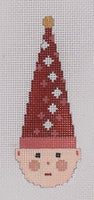 Elf Ornament - Red/Pink Diamond
