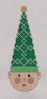 Elf Ornament - Green White
