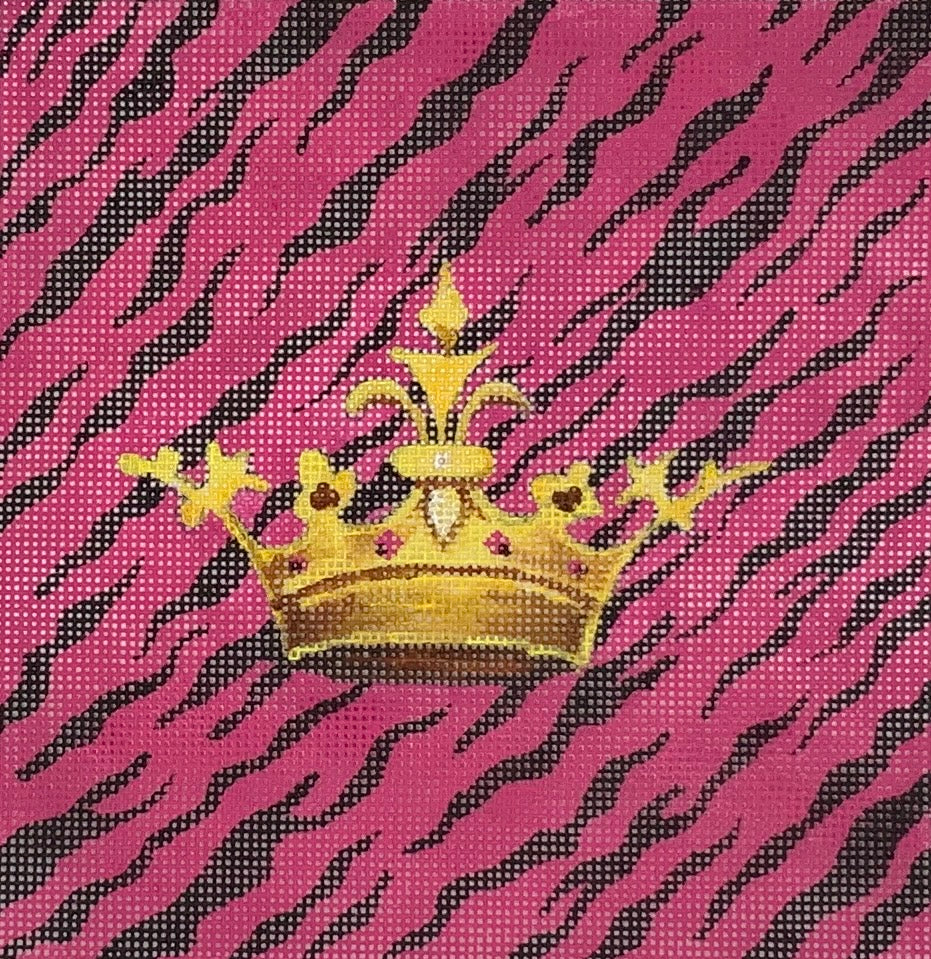 Crown on Pink Animal Print