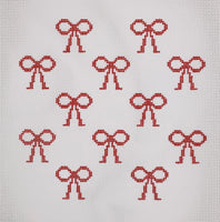 Red Bows on White

