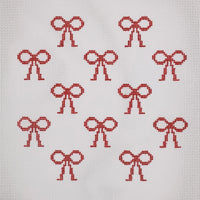 Red Bows on White