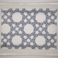 Gray/Cream Caning Pattern Pillow