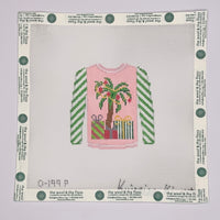 Pink Palm Tree Sweater
