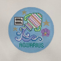 Aquarius Zodiac Round