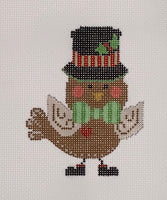 Brown Bird with Top Hat
