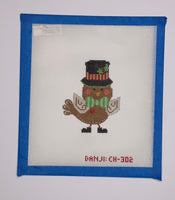 Brown Bird with Top Hat
