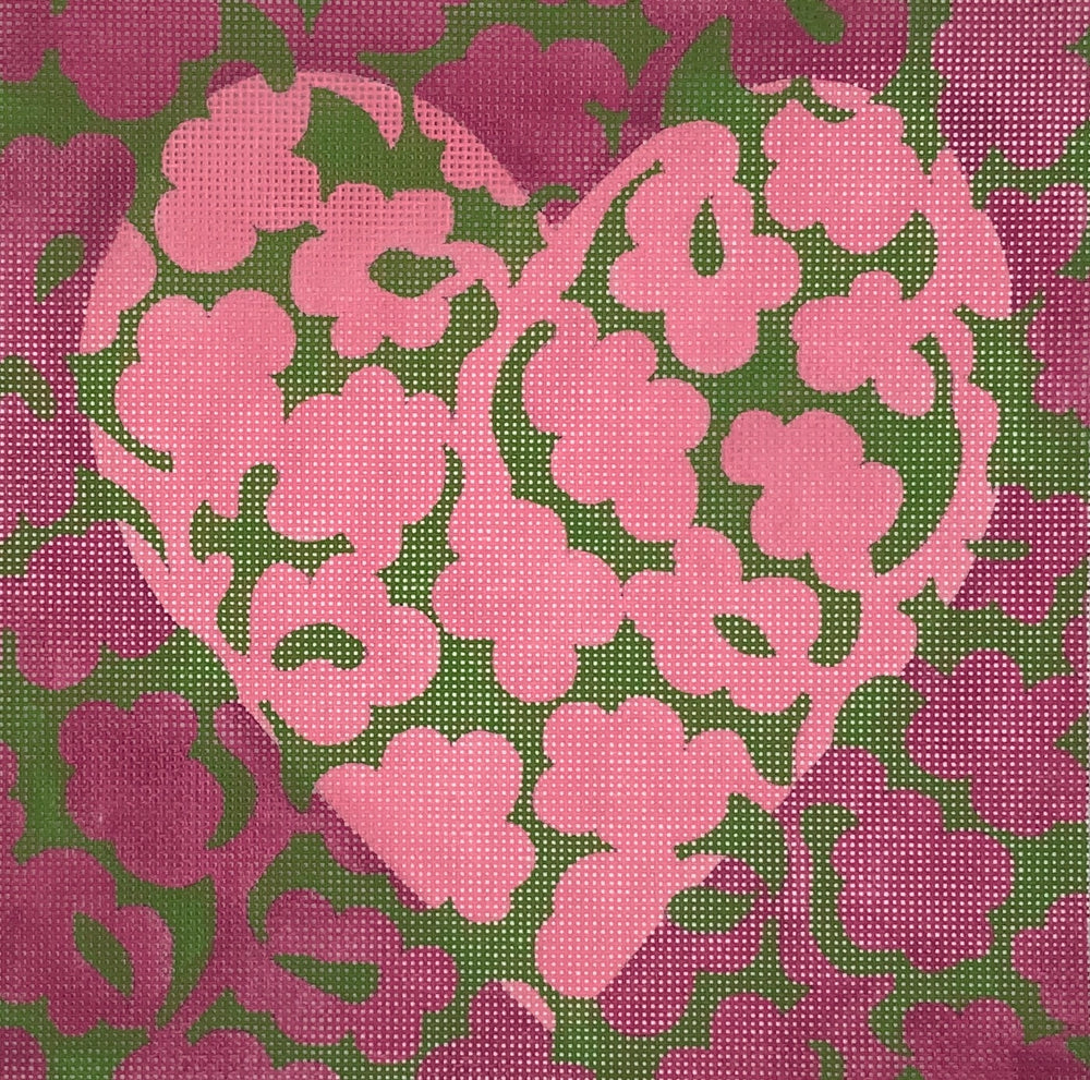 Wallpaper Abstract Floral Heart