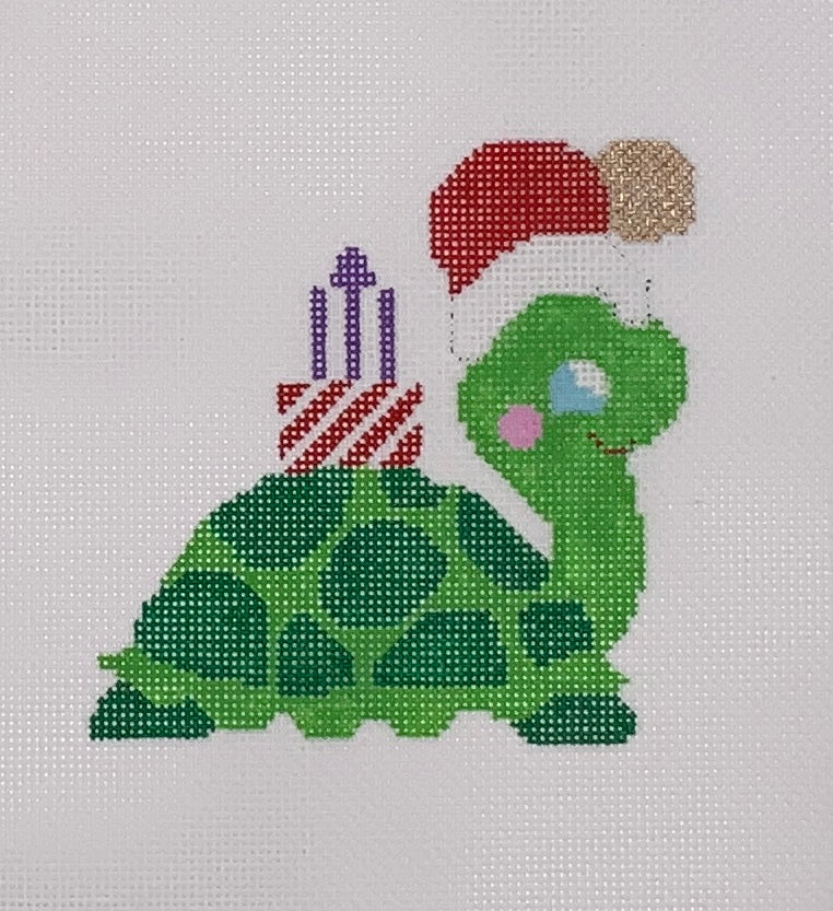 Myrtle the Christmas Turtle with stitch guide