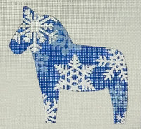 Dala Horse  - Snowflakes (print)
