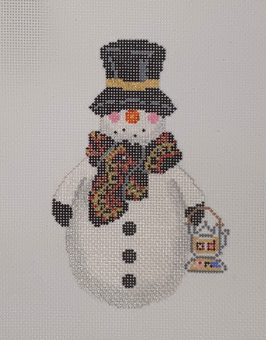 Red & Gold Scarf Snowperson