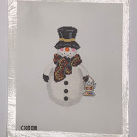 Red & Gold Scarf Snowperson