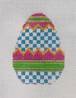 Checkerboard Egg with stitch guide
