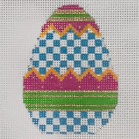 Checkerboard Egg with stitch guide